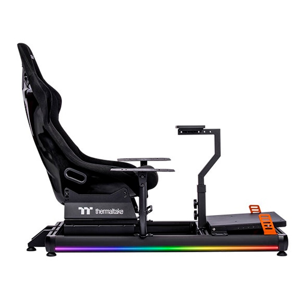 COCKPIT P/ JOGOS/SIMULADORES DE VOO TT GF500 EM ALUMINIO E FIBRA DE VIDRO PRETO GSC-F50-CPASBB-01