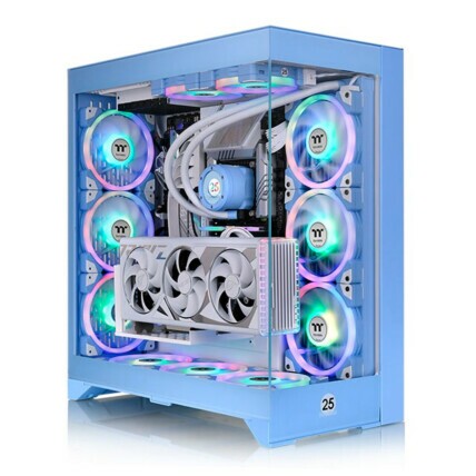 GABINETE TT CTE E660 MX HYDRANGEA BLUE MID TOWER 2 TEMPERED GLASS CA-1Y3-00MFWN-01