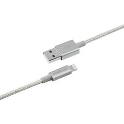 CABO USB LIGHTNING 1,5M NYLON BRANCO - INTELBRAS EUAL15NB