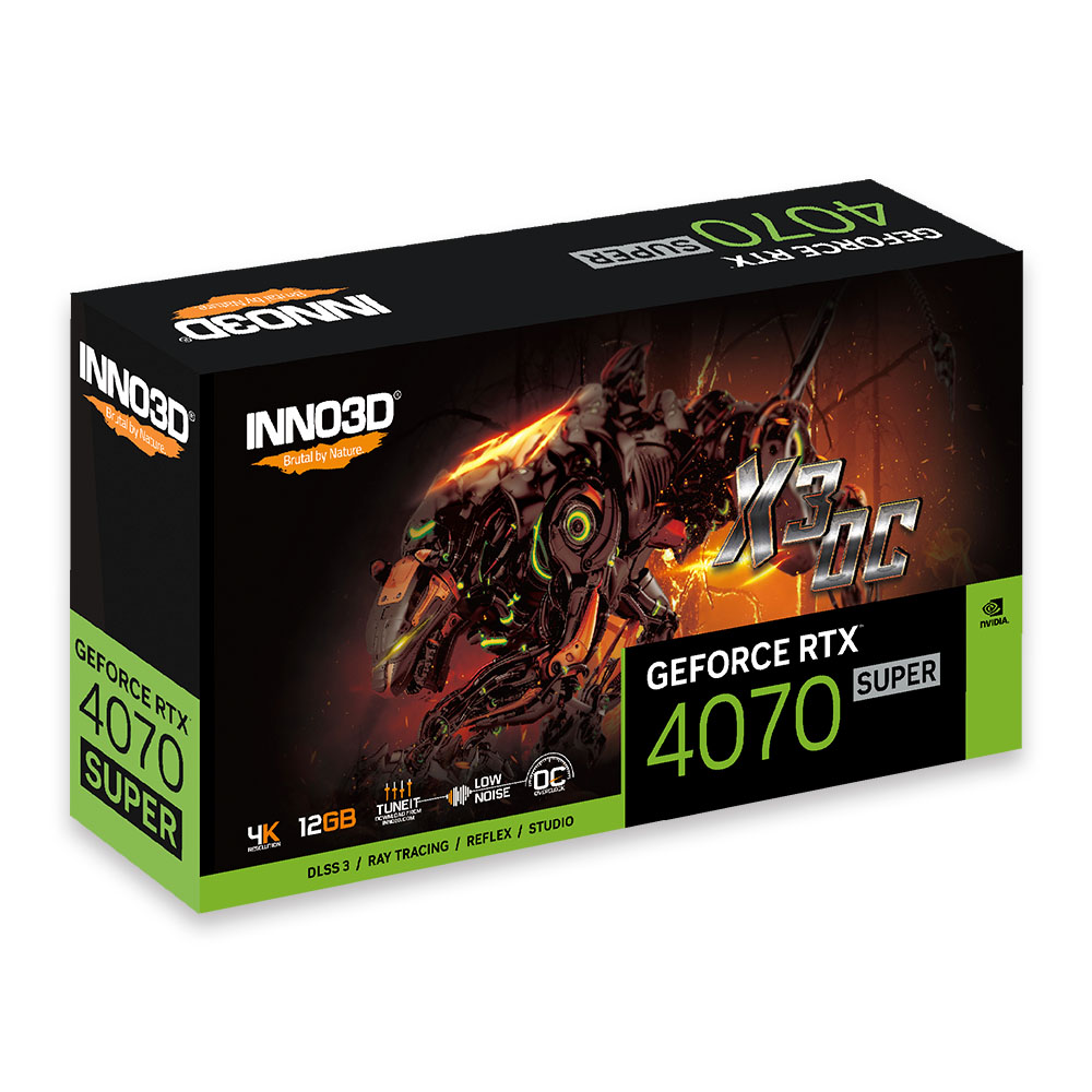 GPU NV RTX4070 12GB SUPER X3 OC G6X 192B INNO3D N407S3-126XX-186162L