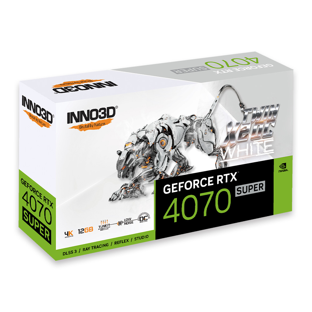 GPU NV RTX4070 12GB SUPER TWINX2 OC W 192B INNO3D N407S2-126XX-186162W
