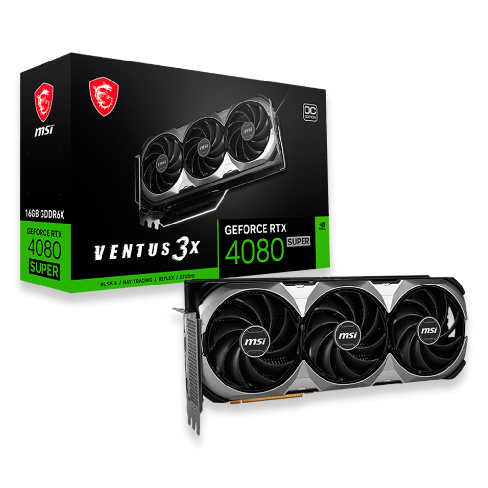 GPU NV RTX4080 16GB SUPER 256 BITS G6X VENTUS 3X OC MSI 912-V511-233