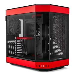 GABINETE HYTE Y60 BLACK/RED MID TOWER WITH 3 TG WINDOWS 3 FANS 120MM CS-HYTE-Y60-BR
