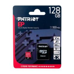 CARTAO 128GB MICRO SDXC CLASSE 10-U3 C/ADAPT SD PATRIOT PEF128GEP31MCX