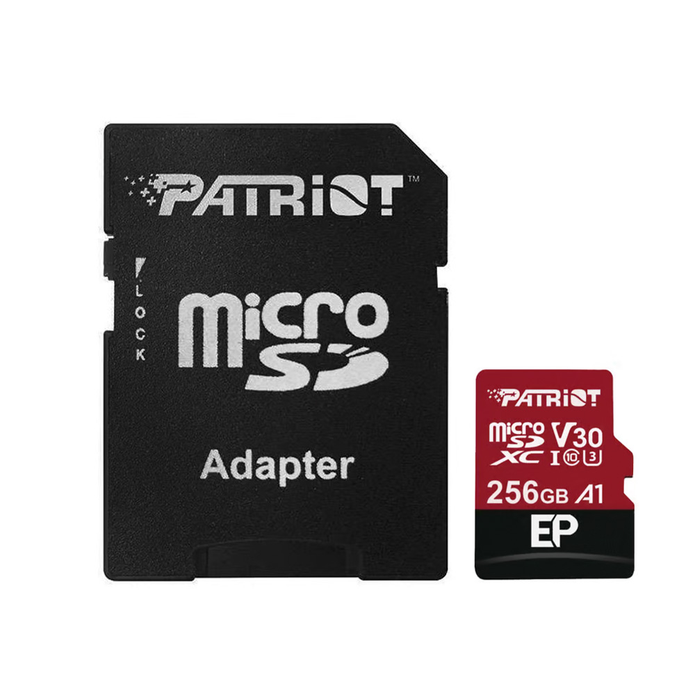 CARTAO 256GB MICRO SDXC CLASSE 10-U3 C/ADAPT SD PATRIOT PEF256GEP31MCX