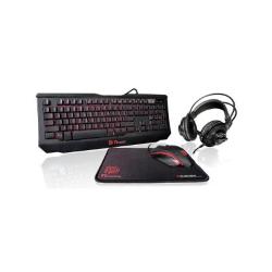 TECLADO+MOUSE+MOUSEPAD+HEADSET TT ESPORTS GAMING KIT KBGCKPLBLPB01 #