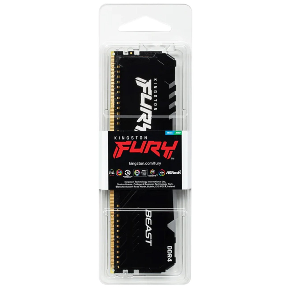 MEMORIA 32GB 2666U DDR4 FURY B. BLK RGB KINGSTON  KF426C16BBA/32
