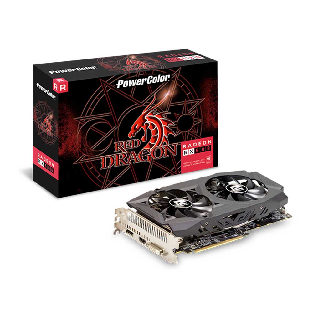 GPU AMD RX 580 8GB RED D. POWER COLOR 8GBD5-DHDV2/OC 1A1-G00329100G*