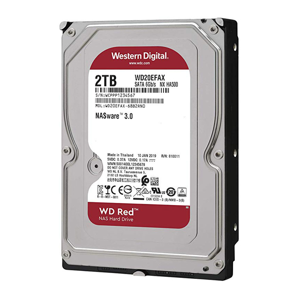 HD 2TB WD RED 3,5" SATA 6GB/S WD20EFAX