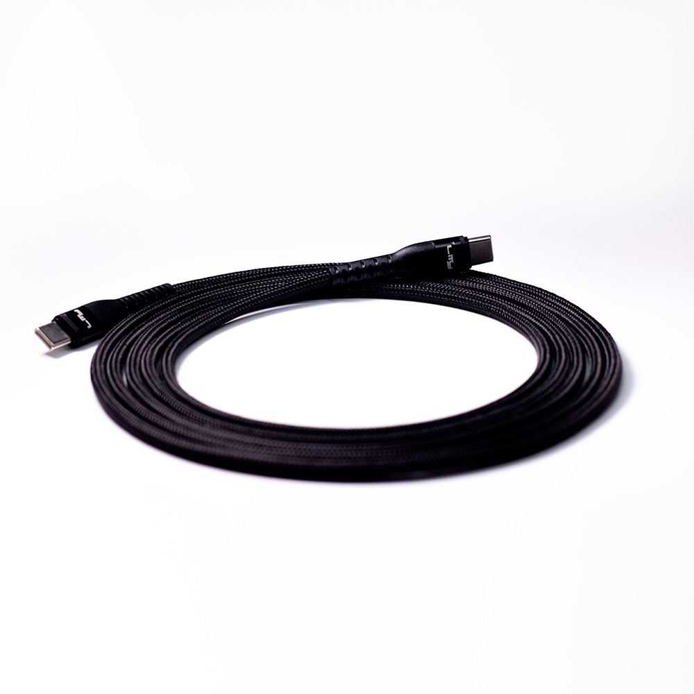 CABO USB-C USB-C 2M 60W 3A NYLON PRETO LITY C12P