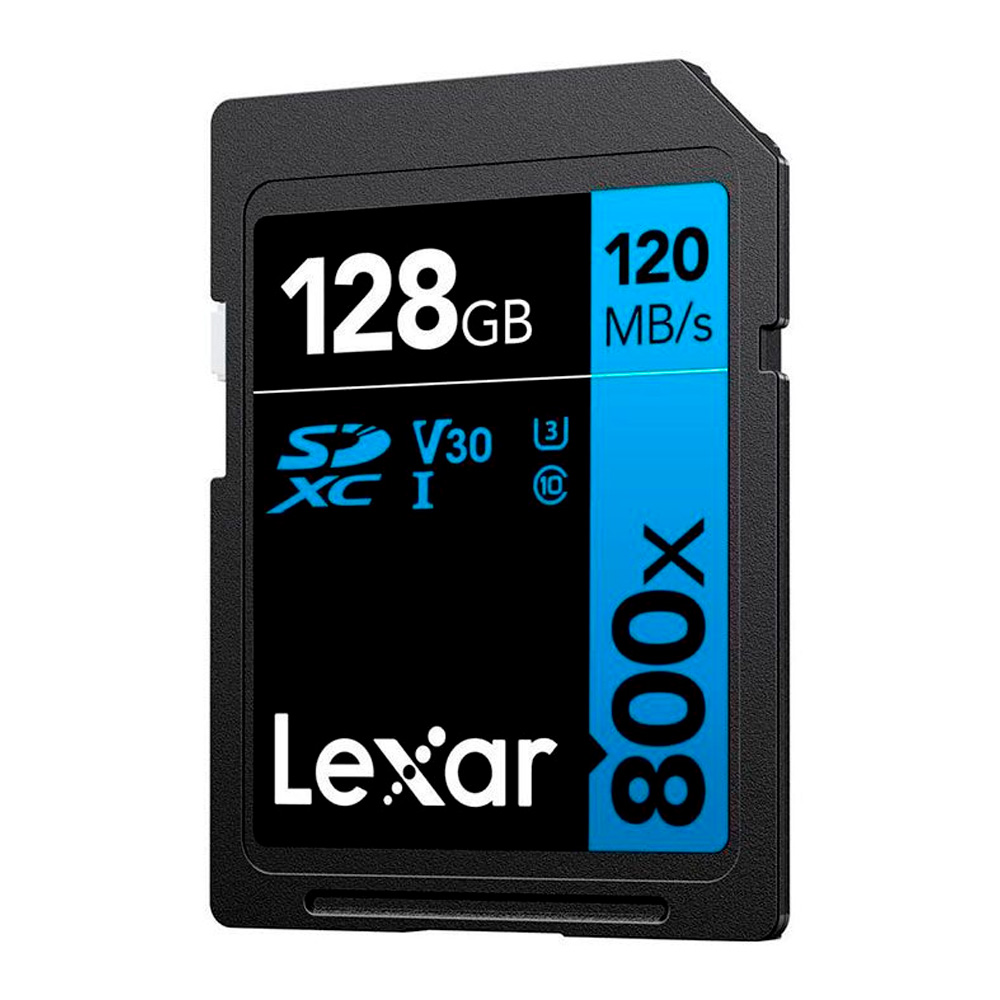 CARTAO DE MEMORIA 128GB 800X SDXC UHS-I BLUE SERIES LEXAR LSD0800P128G-BNNNU - ATE 120/45 MB/S