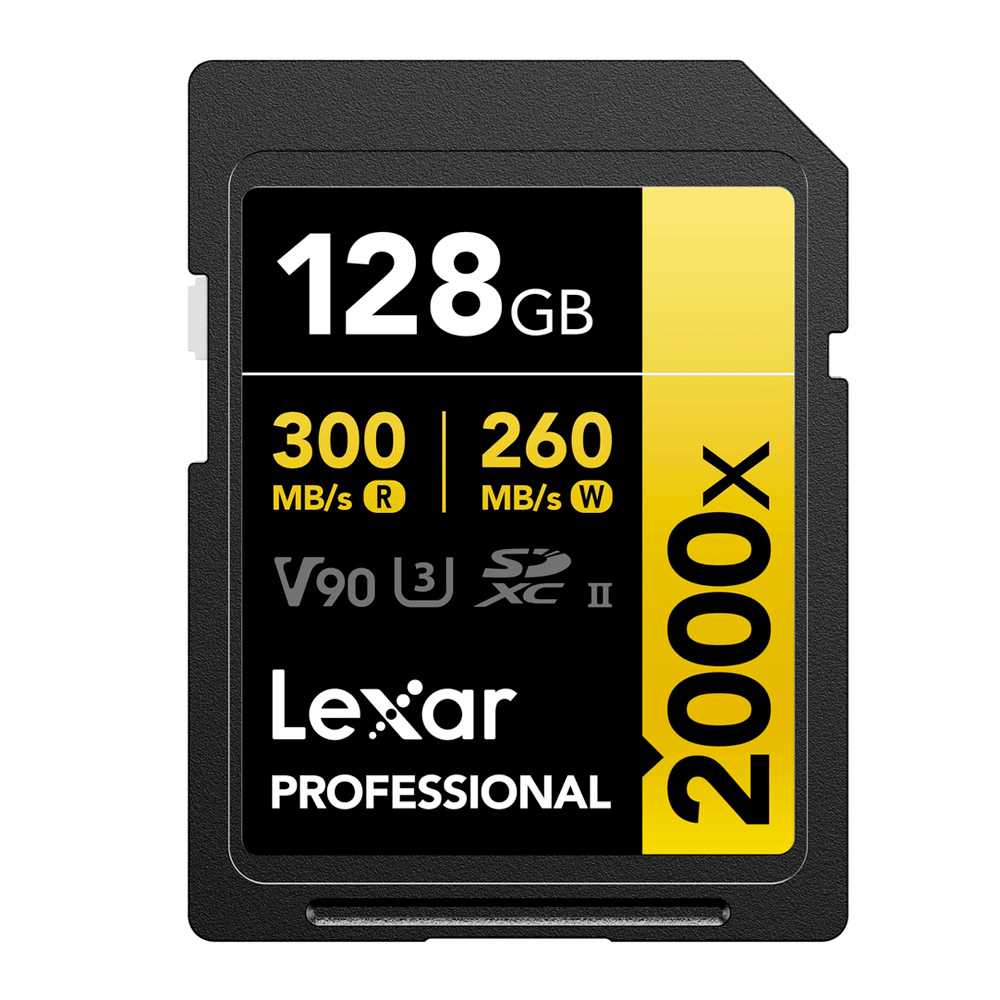 CARTAO DE MEMORIA 128GB PROFESSIONAL 2000X SDXC UHS-II GOLD SERIES LEXAR LSD2000128G-BNNNU - ATE 300