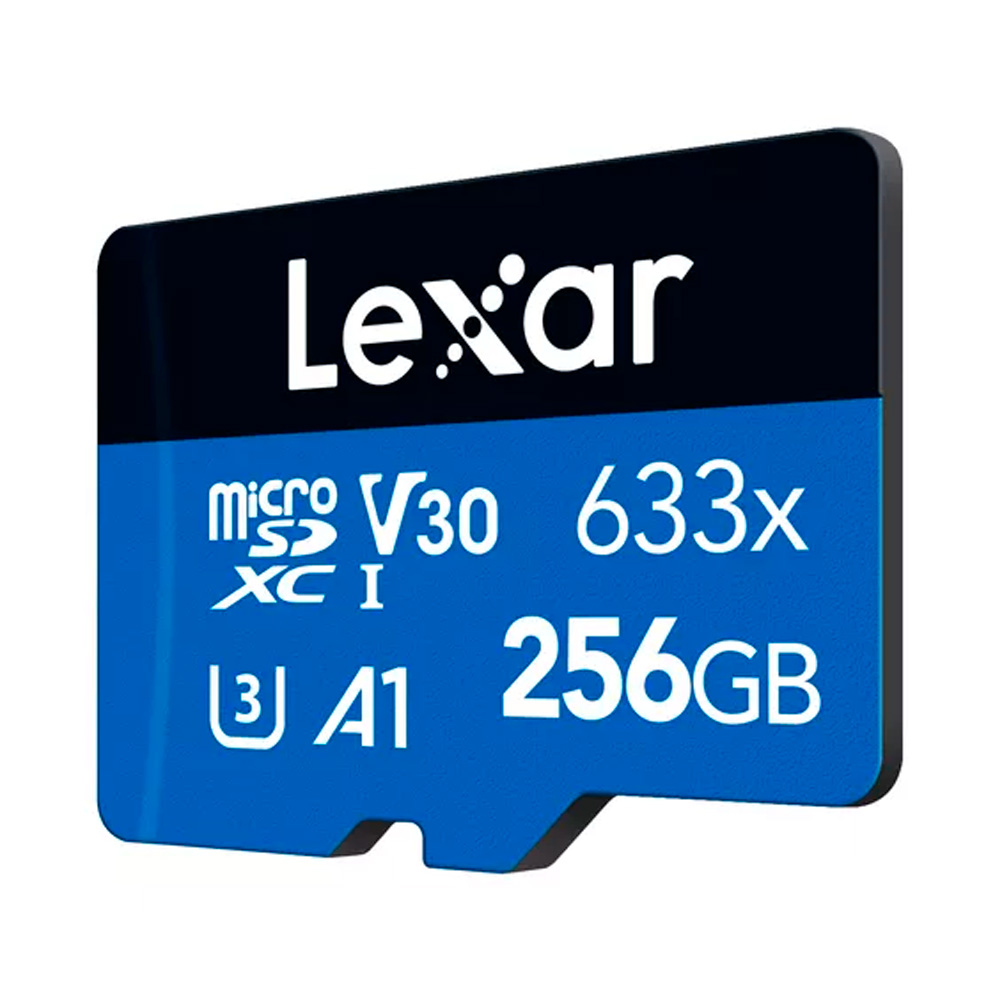 CARTAO DE MEMORIA 256GB 633x MICROSDXC UHS-I BLUE SERIES LEXAR LSDMI256BBNL633A - ATE 100MB/S
