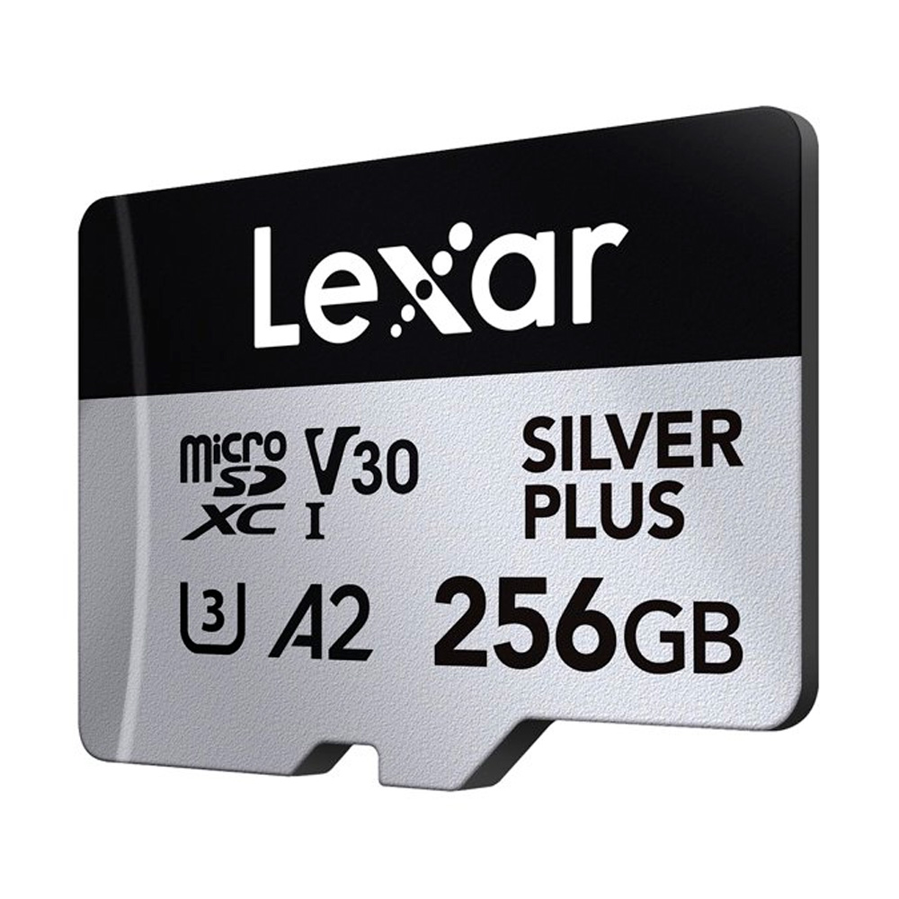 CARTAO DE MEMORIA 256GB PROFESSIONAL SILVER PLUS MICROSDXC UHS-I LEXAR LMSSIPL256G-BNANU - ATE 205/1