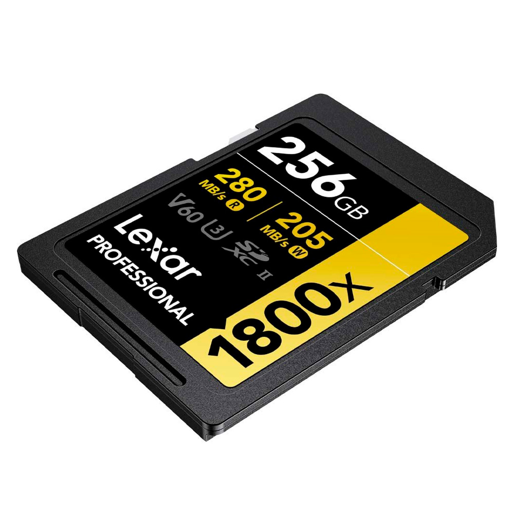 CARTAO DE MEMORIA 256GB PROFESSIONAL 1800X SDXC UHS-II GOLD SERIES LEXAR LSD1800256G-BNNNU - ATE 280