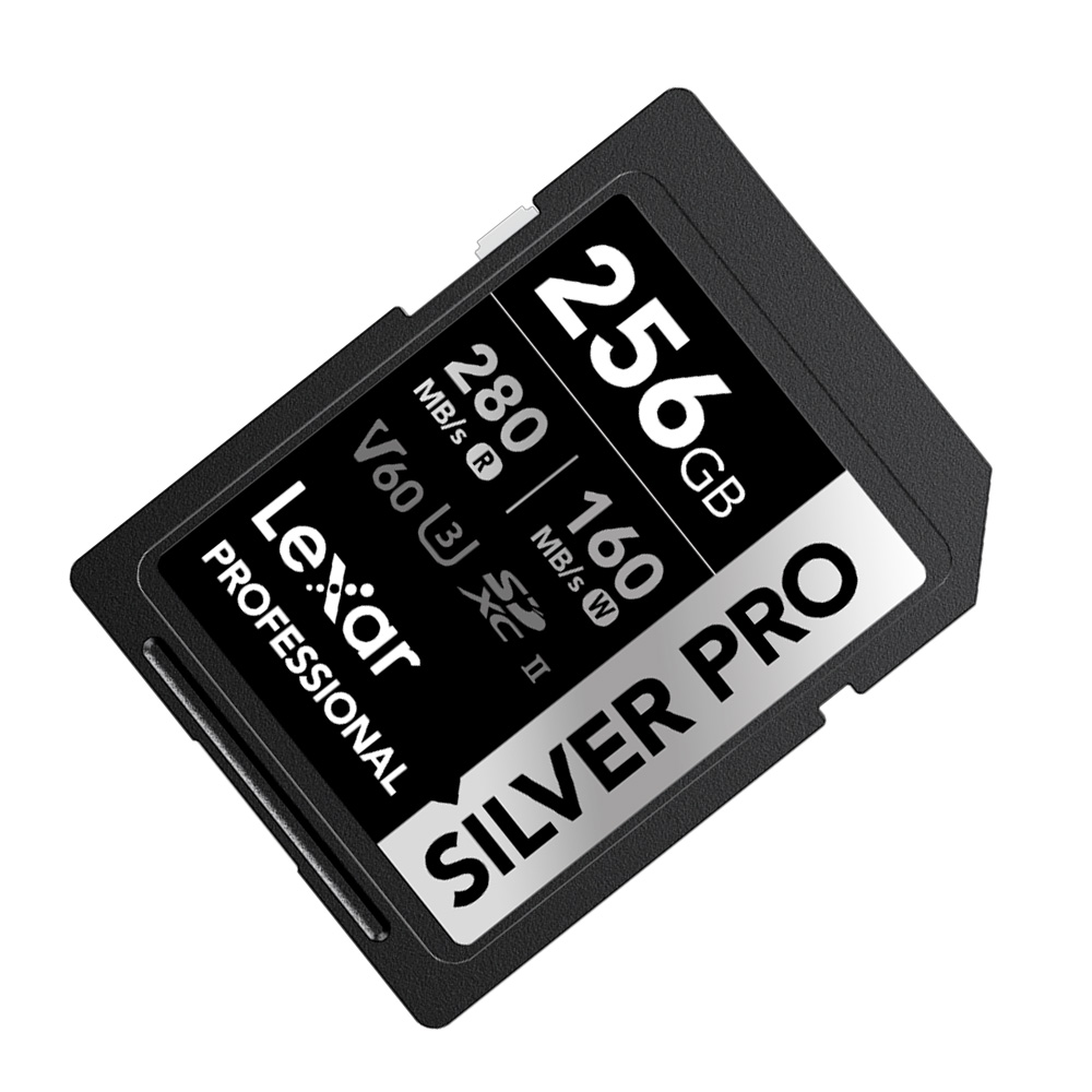 CARTAO DE MEMORIA 256GB PROFESSIONAL SILVER PRO SDXC UHS-II LEXAR LSDSIPR256G-BNNNU - ATE 280/160MB/