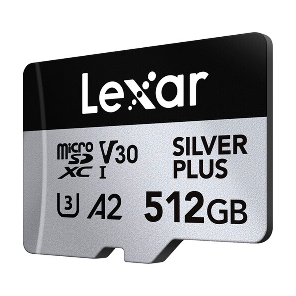CARTAO DE MEMORIA 512GB PROFESSIONAL SILVER PLUS MICROSDXC UHS-I LEXAR LMSSIPL512G-BNANU - ATE 205/1