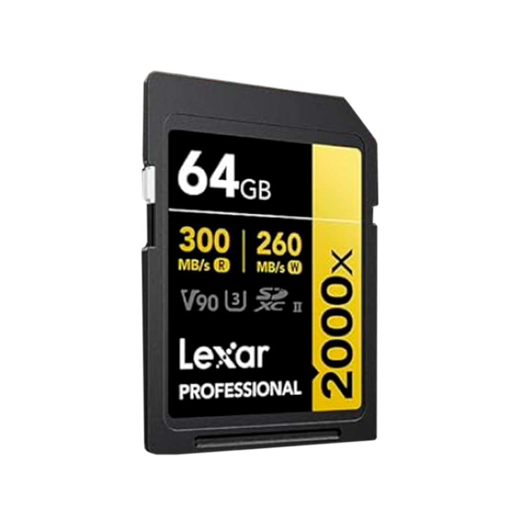 CARTAO DE MEMORIA 64GB PROFESSIONAL 2000X SDXC UHS-II GOLD SERIES LEXAR LSD2000064G-BNNNU - ATE 300/
