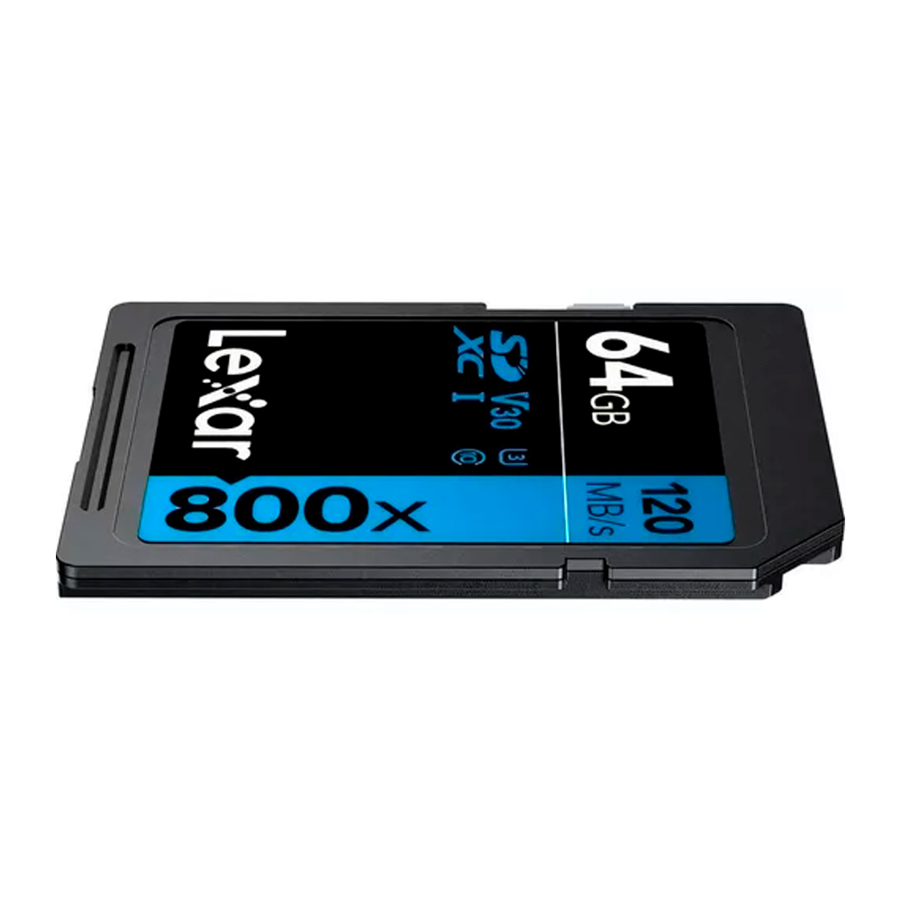 CARTAO DE MEMORIA 64GB 800X SDXC UHS-I BLUE SERIES LEXAR LSD0800P064G-BNNNU - ATE 120MB/S