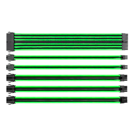 Kit de cabos TT Mod Sleveed Black&Green 300mm Thermaltake - AC-034-CN1NAN-A1
