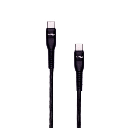 CABO USB-C USB-C 2M 60W 3A NYLON PRETO LITY C12P