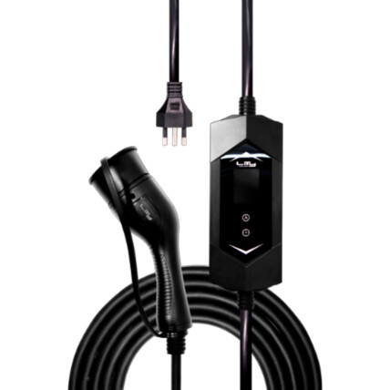 CARREGADOR ELETRICO VEICULAR PORTATIL EV 3.5KW 16A BIVOLT 50HZ PAINEL 1.3" 7M TIPO N 3 PINOS LITY EV