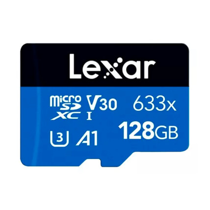 CARTAO DE MEMORIA 128GB 633x MICROSDXC UHS-I BLUE SERIES LEXARLSDMI128BBNL633A - ATE 100MB/S
