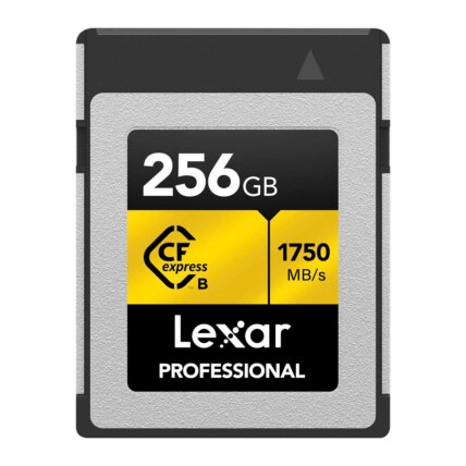 CARTAO DE MEMORIA 256GB CFEXPRESS TIPO B PCI-E GEN 3.2 GOLD SERIES LEXAR LCXEXPR256G-RNENG - ATE 175