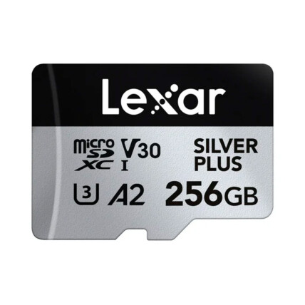 CARTAO DE MEMORIA 256GB PROFESSIONAL SILVER PLUS MICROSDXC UHS-I LEXAR LMSSIPL256G-BNANU - ATE 205/1