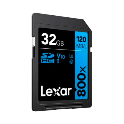 CARTAO DE MEMORIA 32GB 800X SDHC UHS-I BLUE SERIES LEXAR LSD0800P032G-BNNNU - ATE 120MB/S