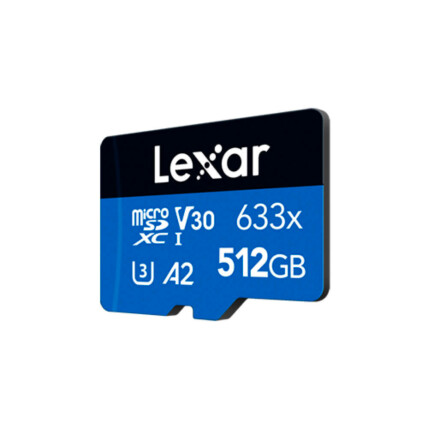 CARTAO DE MEMORIA 512GB 633x MICROSDXC UHS-I BLUE SERIES LEXAR LSDMI512BBNL633A - ATE 100MB/S