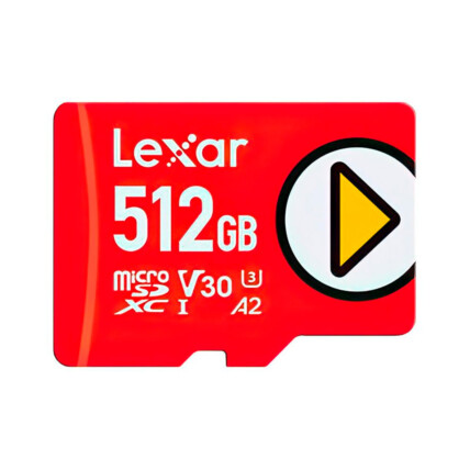 CARTAO DE MEMORIA 512GB PLAY MICROSDXC UHS-I LEXAR LMSPLAY512G-BNSNU - ATE 160/100 MB/S