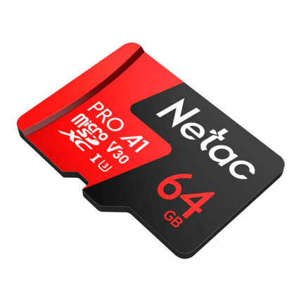 CARTAO DE MEMORIA 64GB P500 EXTREME PRO MICRO SDXC CLASSE U3 V30 A1 NETAC NT02P500PRO-064G-S - ATE 1