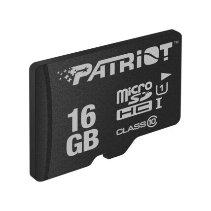 CARTAO DE MEMORIA 16GB LX SERIES MICRO SD CLASSE 10-U1 UHS-1 PATRIOT PSF16GMDC10