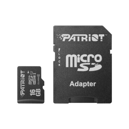 CARTAO DE MEMORIA 16GB LX SERIES MICRO SDHC CLASSE 10-U1 UHS-1 PATRIOT PSF16GMCSDHC10