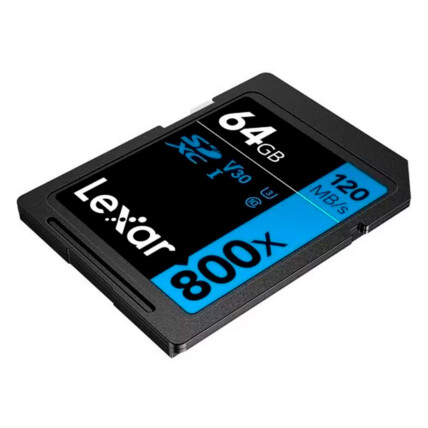 CARTAO DE MEMORIA 64GB 800X SDXC UHS-I BLUE SERIES LEXAR LSD0800P064G-BNNNU - ATE 120MB/S