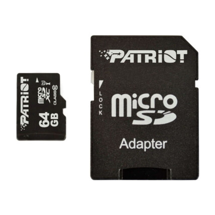 CARTAO DE MEMORIA 64GB LX SERIES MICRO SDHC CLASSE 10-U1 UHS-1 PATRIOT PSF64GMCSDXC10