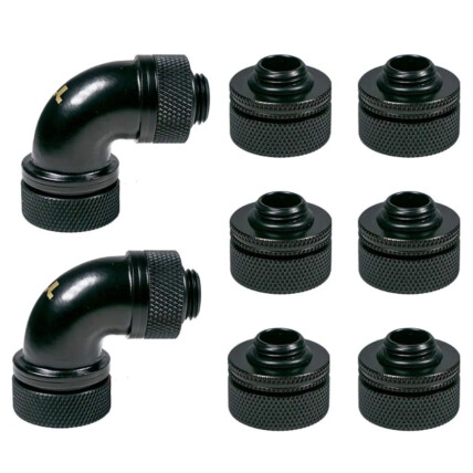 Kit TT Compression Fitting Pacific 16mm OD Black Thermaltake - CL-W260-CU00BL-A