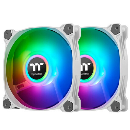 Fan Pure 12 Duo ARGB Sync White Thermaltake (Kit com 2 fans)- CL-F097-PL12SW-B
