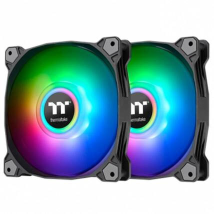 Fan Pure 12 Duo ARGB Sync Black Thermaltake (Kit com 2 fans)- CL-F115-PL12SW-B