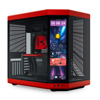 GABINETE HYTE Y70 TOUCH INFINITE BLACK CHERRY MID TOWER WITH 3 TGW AND TOUCH 14.9'' 60HZ DISPLAY CS-