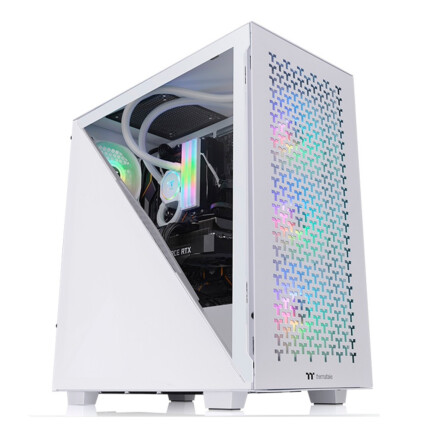 GABINETE TT DIVIDER 300 TG MID TOWER AIR SNOW 1*TEMPGLASS/2*120MM STD CA-1S2-00M6WN-02