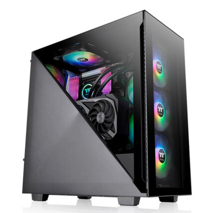 GABINETE TT DIVIDER 300 TG MID TOWER BLACK 2*TEMPGLASS/3*120MM ARGB/1*120MM STD CA-1S2-00M1WN-01