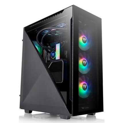 GABINETE TT DIVIDER 500 TG MID TOWER BLACK 4*TEMPGLASS/3*120MM ARGB/1*120MM STD CA-1T4-00M1WN-01