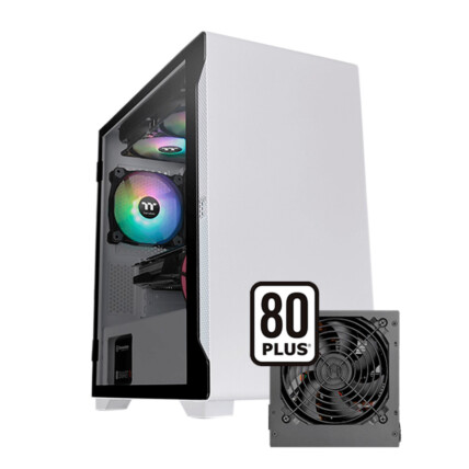 Gabinete Thermaltake S100 TG Snow Micro Case com Fonte 600W - CA-3Q9-60S6WZ-00