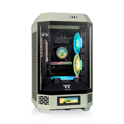 GABINETE TT THE TOWER 250 MINI TOWER MATCHA GREEN 3*TEMPGLASS/2*CT120 CA-1Z9-00SEWN-00