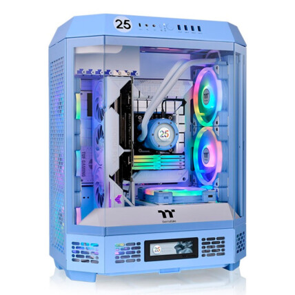 GABINETE TT THE TOWER 600 HYDRANGEA BLUE MID TOWER 3 TEMPERED GLASS 2 FANS CT140 CA-1Z1-00MFWN-00