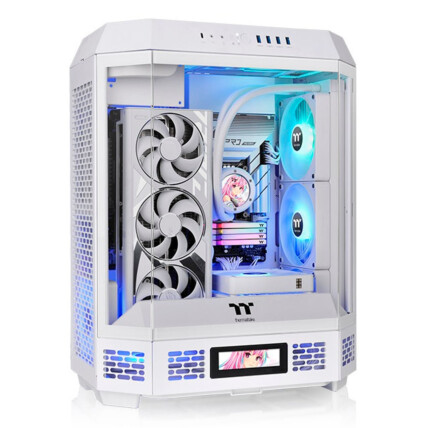 GABINETE TT THE TOWER 600 SNOW MID TOWER 3 TEMPERED GLASS 2 FANS CT140 CA-1Z1-00M6WN-00