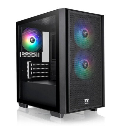 GABINETE TT VERSA H16 TG ARGB MICRO CASE BLACK 1*TEMPGLASS/3*120MM ARGB CA-1Y8-00S1WN-02