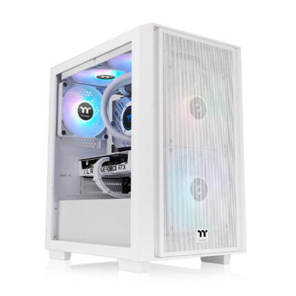 GABINETE TT VERSA H16 TG ARGB MICRO CASE SNOW WHITE 1*TEMPGLASS/3*120MM ARGB CA-1Y8-00S6WN-01